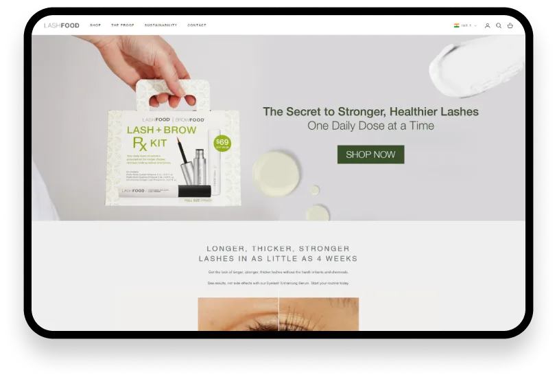 Lashfood Screen 1
