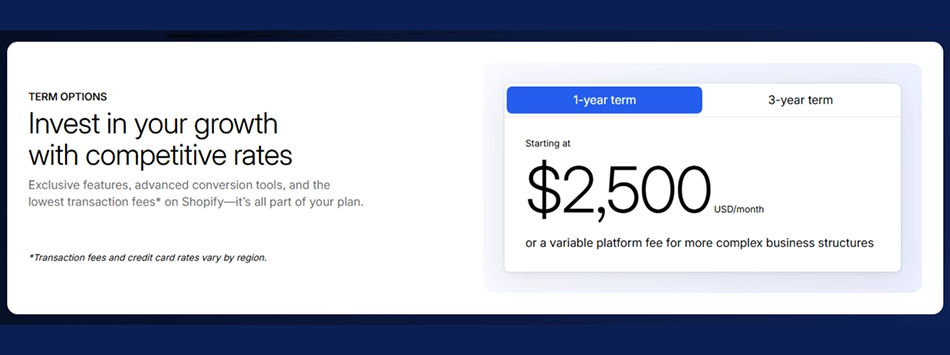Shopify Plus Pricing