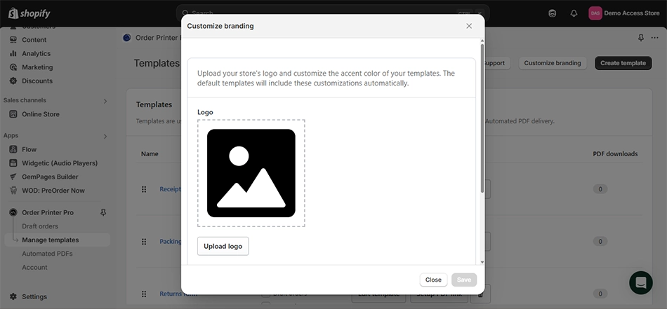 Open the app and choose a pre-designed template or create your own.