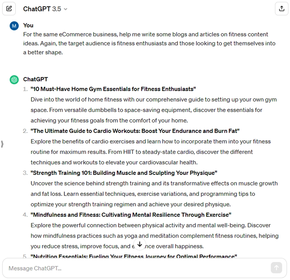Use of Chat GPT for Blog Post and Articles