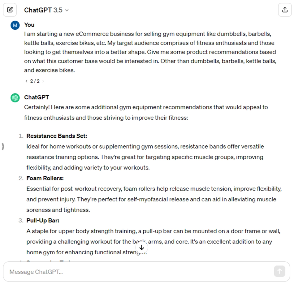 Use of ChatGPT in Personalization