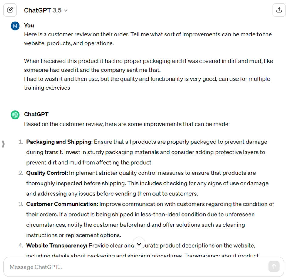 Chat GPT use in Analytics