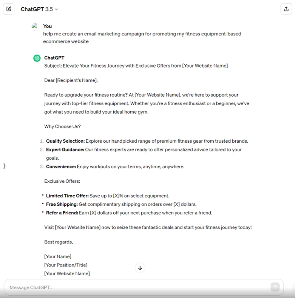 Use Chat GPT for Email Markeitng