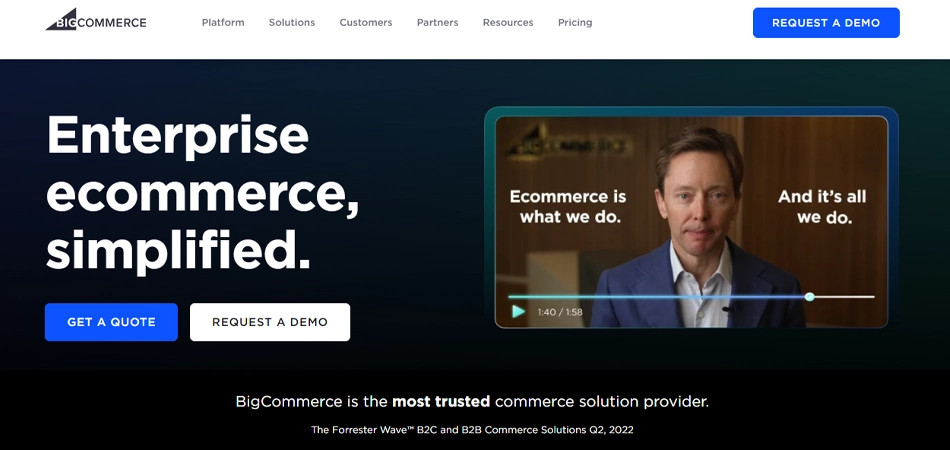 top ecommerce platform for seo - bigcommerce