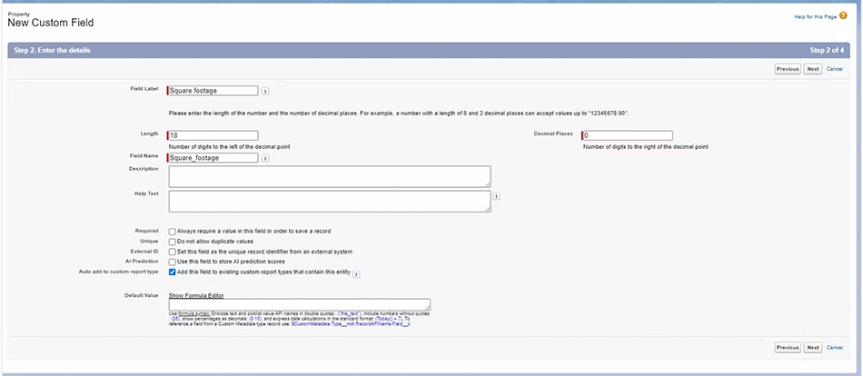 create a custom field 4