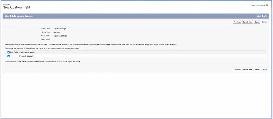 create a custom field 5