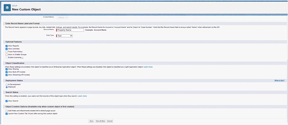 create a custom object 2