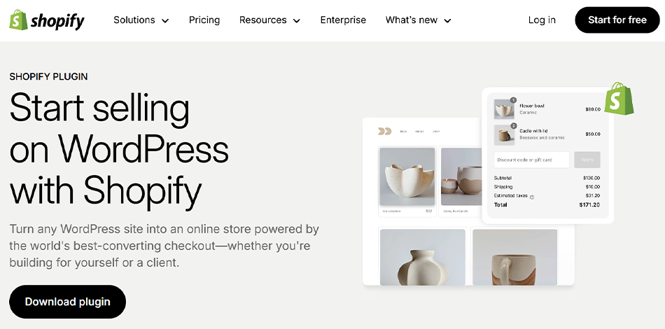 Selling on WordPresss with Shopify