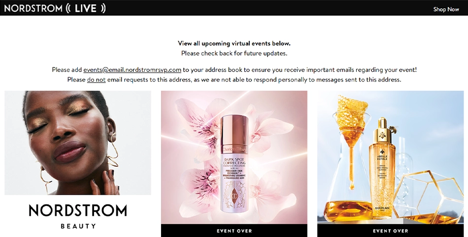 Nordstrom Livestream Shopping