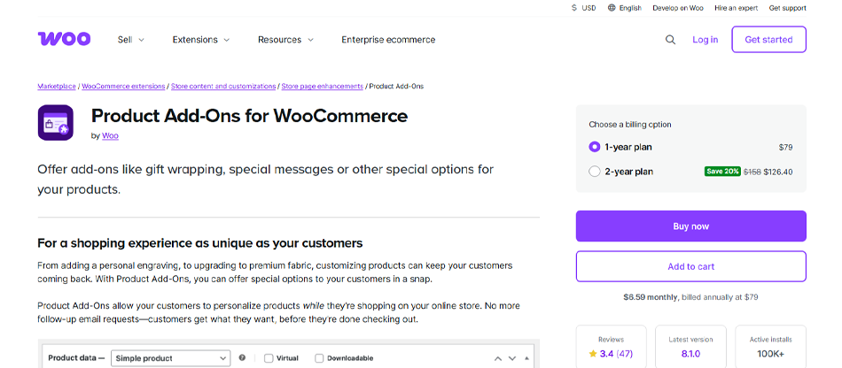 WooCommerce Product Add-Ons