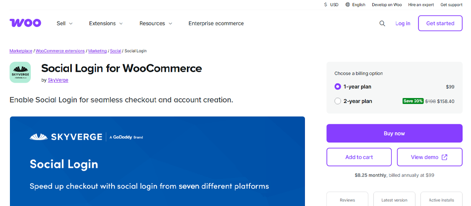 WooCommerce Social Login
