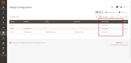 magento design configuration