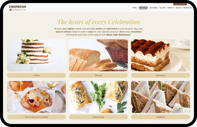 Crumbixa Bakehouse-Key features