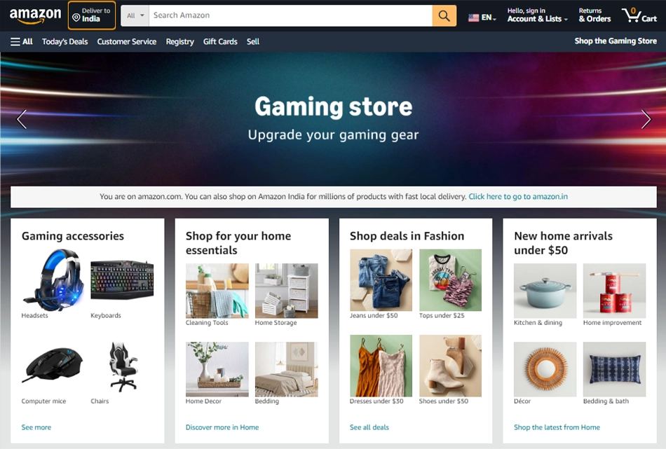 Amazon Web Design