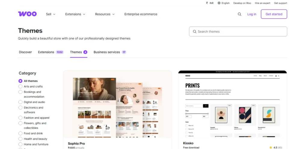 Choose Woo themes