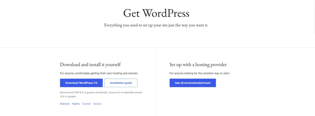 Install WordPress