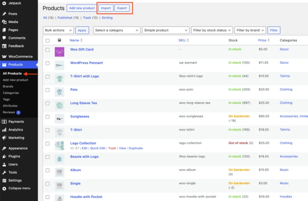 Manual Products-only Migration