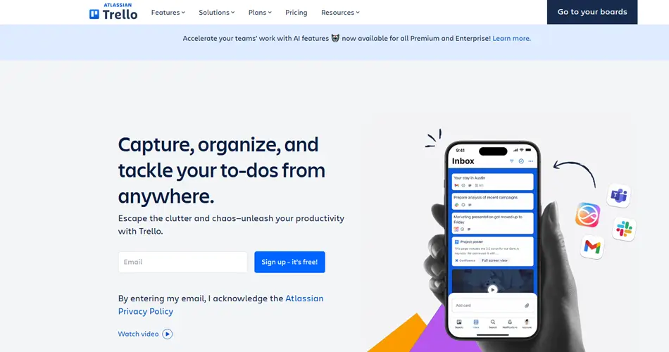 Trello Website Design