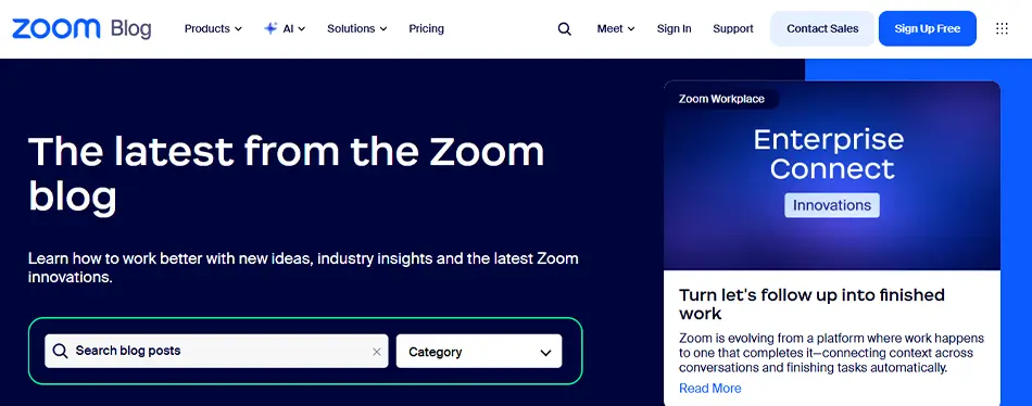 Zoom Blog Design