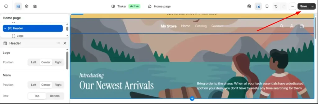 changes and click save