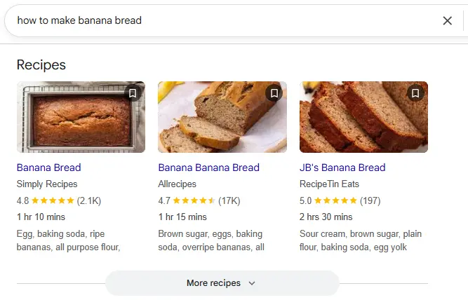 recipe schema