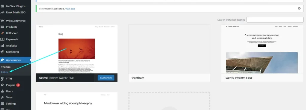 using wordpress block editor