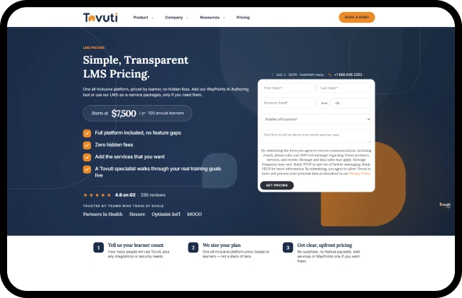 Tovuti- Key features