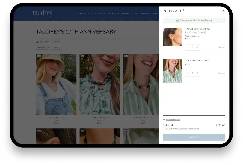 Shopify Jewelry eCommerce Integration Screen 2